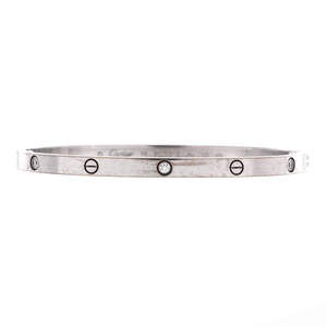 Cartier Small Love 6 Diamond Bracelet 18K White Gold and Diamonds